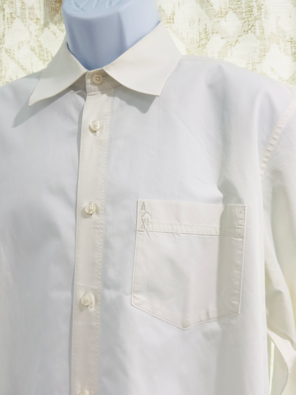 Armani Exchange A/X Men’s White Button Down Dress Shirt Regular Fit Size L - Picture 5 of 15